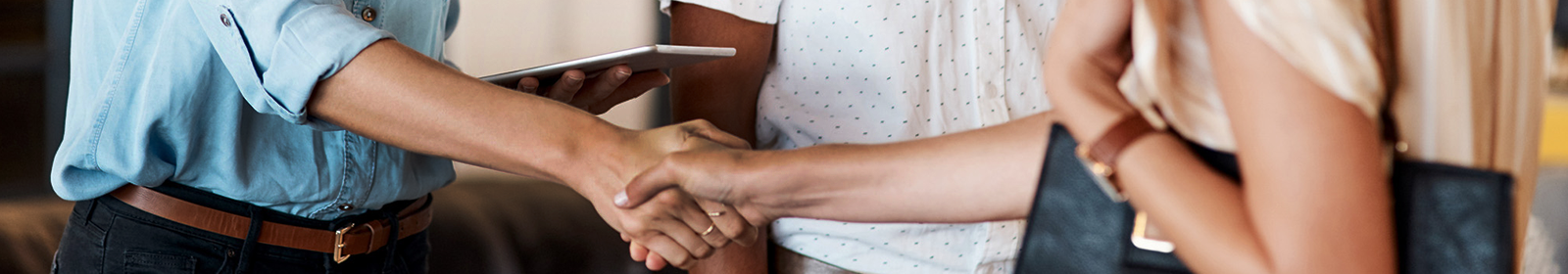 Two people shaking hands