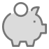 Icon illustration of a piggy bank