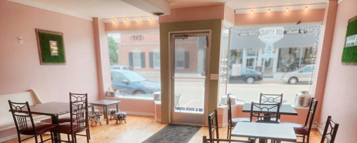 Small business restaurant dining area.