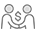 icon illustration of two people shanking hands
