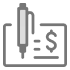 Icon illustration of a bank check