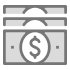 Icon illustration of a stack of cash