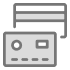 Icon illustration of a credit card