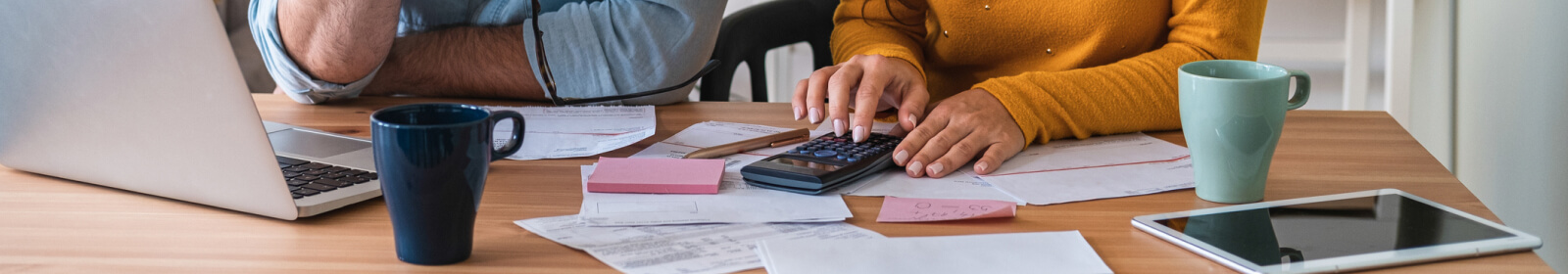 hands on a calculator